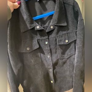 Women’s SHEIN Black Button Down Top